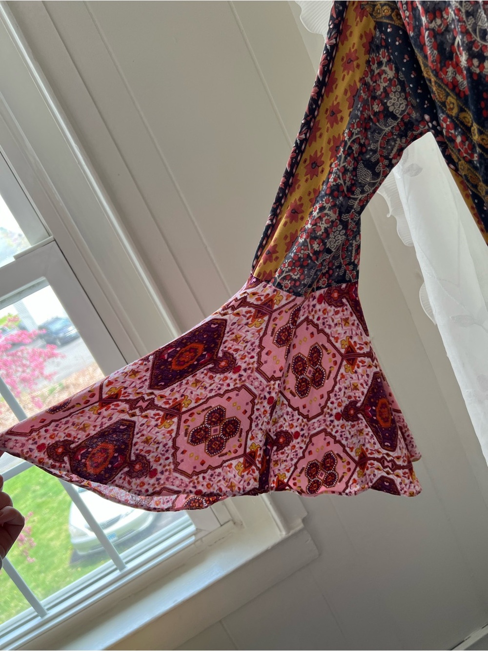 Umgee Multicolor Patchwork flowy Robe - Picture 3 of 10